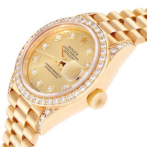 diamond women's rolex watches|rolex lady datejust 26mm.